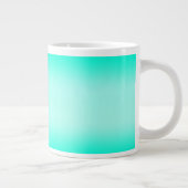 Moderne, einfache, türkisfarbene Farbe Jumbo-Tasse (Rechts)
