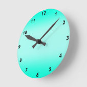 Moderne, einfache, türkisfarbene Farbe Runde Wanduhr (Winkel)