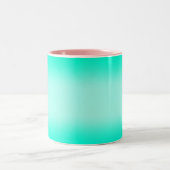 Moderne, einfache, türkisfarbene Farbe Zweifarbige Tasse (Mittel)