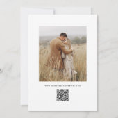 Moderne Einfache Typenbezeichnung Foto Hochzeit Save The Date (Rückseite)