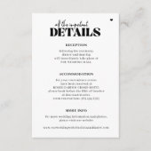 Moderne, einfache Typografie Begleitkarte (Vorderseite)