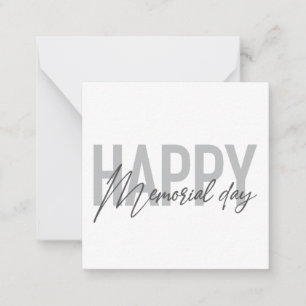 Moderne, einfache Typografie des Happy Memorial Da Mitteilungskarte