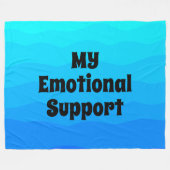 moderne einfache Typografie elegante Aqua-Blau lus Fleecedecke (Vorderseite (Horizontal))