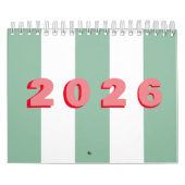 Moderne einfache Typografie gestreift Kalender (Titelbild)