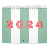 Moderne einfache Typografie gestreift Kalender (Titelbild)