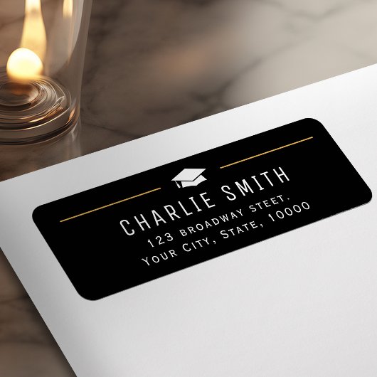 Moderne einfache Typografie Graduate Rücksendeadre