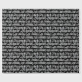 Moderne einfache Typografie Herzklappen Geschenkpapier (Flach)