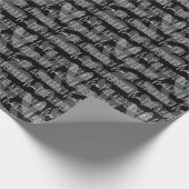 Moderne einfache Typografie Herzklappen Geschenkpapier (Ecke)