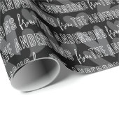 Moderne einfache Typografie Herzklappen Geschenkpapier (Rolleneckpunkt)