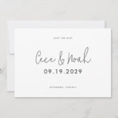Moderne, einfache Typografie-Hochzeit Save The Date (Vorderseite)