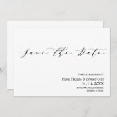 Moderne, einfache Typografie-Hochzeit Save The Date (Vorne/Hinten)