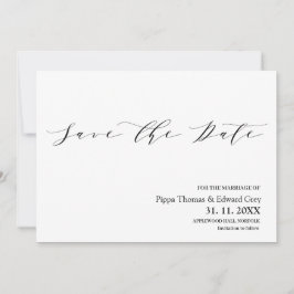 Moderne, einfache Typografie-Hochzeit Save The Date