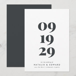 Moderne, einfache Typografie-Hochzeit Save The Date