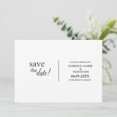 Moderne, einfache Typografie-Hochzeit Save The Date (Stehend Vorderseite)