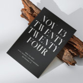 Moderne, einfache Typografie minimalistische Hochz Save The Date