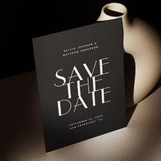 Moderne, einfache Typografie minimalistische Hochz Save The Date