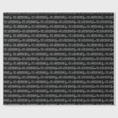 Moderne, einfache Typografie-Muster - kundenspezif Geschenkpapier (Flach)