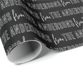 Moderne, einfache Typografie-Muster - kundenspezif Geschenkpapier (Rolleneckpunkt)
