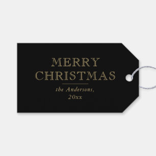 Moderne einfache Typografie Weihnachtsfeiertag Geschenkanhänger
