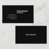 Moderne einfache u. schlichte erschwingliche visitenkarte (Vorne/Hinten)