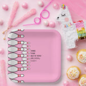 Moderne, einfache und allzeitalte Rosa Bowling Geb Pappteller (Party)