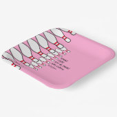 Moderne, einfache und allzeitalte Rosa Bowling Geb Pappteller (Gewinkelt)