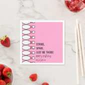 Moderne, einfache und allzeitalte Rosa Bowling Geb Serviette (Beispiel)