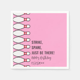 Moderne, einfache und allzeitalte Rosa Bowling Geb Serviette