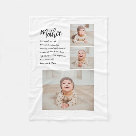 Moderne, einfache und beste Mutter je Bestes Schön Fleecedecke (Vorderseite)