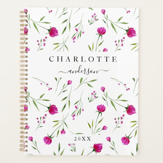 Moderne, einfache und elegante Blume Planer (Vorderseite)