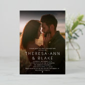 Moderne, einfache und elegante Dusche Folieneinladung (Stehend vorne)