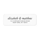 Moderne, einfache und elegante Hochzeitsfeier-Rück (Vorne)