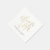 Moderne, einfache und immerwährende Script-Hochzei Serviette (Ecke)