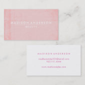 Moderne, einfache und klassische Beauty Pink Busin Visitenkarte (Vorne/Hinten)