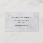 Moderne, einfache und klassische Einrichtung Visitenkarte (Rückseite)