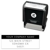 Moderne, einfache und kundenspezifische Rücksendea Permastempel (Beispiel)