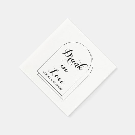 Moderne, einfache und minimale Hochzeit Napkins Serviette (Ecke)