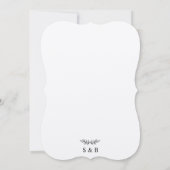 Moderne, einfache und Minimalistische Hochzeit Save The Date (Rückseite)