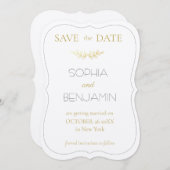 Moderne, einfache und Minimalistische Hochzeit Save The Date (Vorne/Hinten)