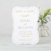 Moderne, einfache und Minimalistische Hochzeit Save The Date (Stehend Vorderseite)