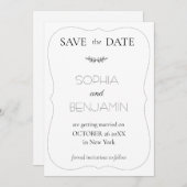 Moderne, einfache und Minimalistische Hochzeit Save The Date (Vorne/Hinten)