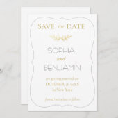 Moderne, einfache und Minimalistische Hochzeit Save The Date (Vorne/Hinten)
