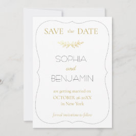 Moderne, einfache und Minimalistische Hochzeit Save The Date