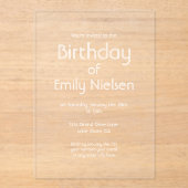 Moderne, einfache und transparente Einladung zum G (Vorderseite)