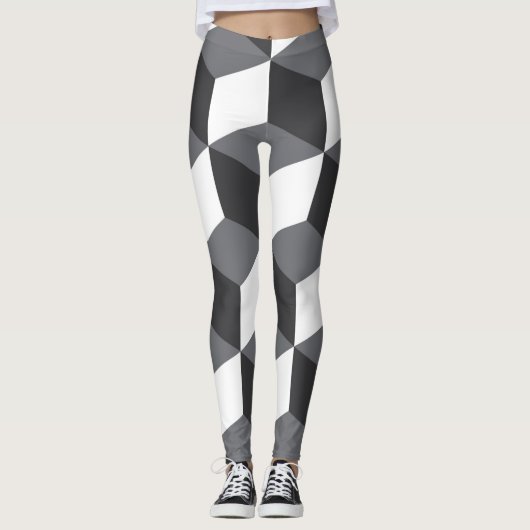Moderne, einfache urbane Architekturwürfel Leggings (Vorderseite)