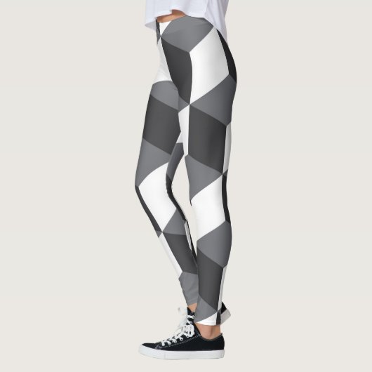 Moderne, einfache urbane Architekturwürfel Leggings (Links)