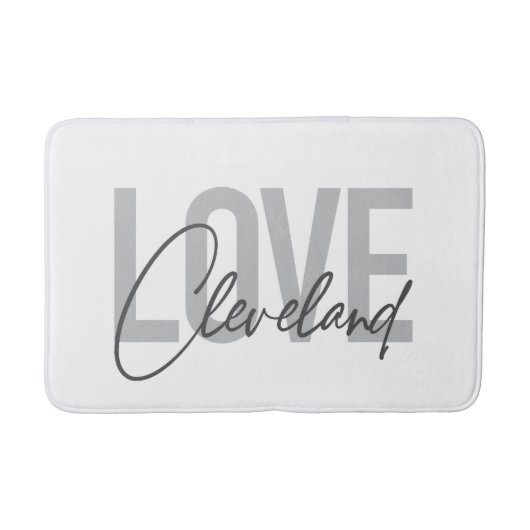 Moderne, einfache, urbane, coole Design Liebe Clev Badematte (Vorderseite)