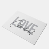 Moderne, einfache, urbane, coole Design Liebe Clev Fußmatte (Schrägansicht)