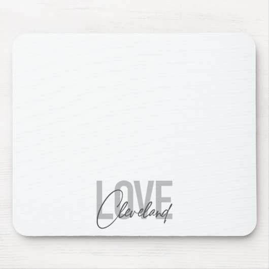 Moderne, einfache, urbane, coole Design Liebe Clev Mousepad (Vorne)