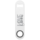 Moderne, einfache, urbane, coole Design Liebe Clev Speed Flaschenöffner (Rückseite)